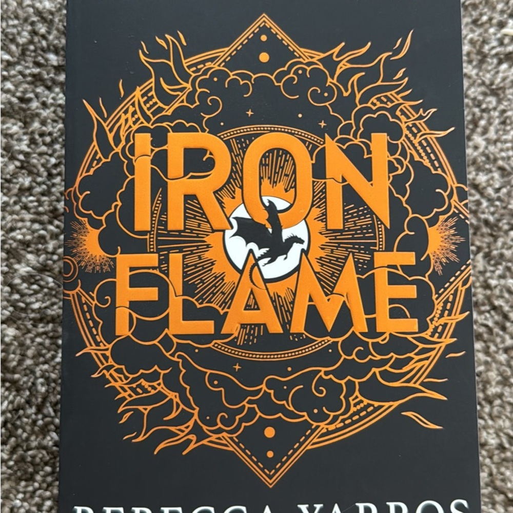 Iron Flame Book with Orange and Black Cover